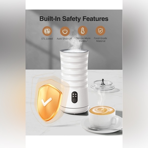 ELECTRIC MILK FROTHER WITH TWO WHISKS - 4-IN-1 MULTIFUNCTION FOR HOT COLD FROTH - Picture 12 of 17